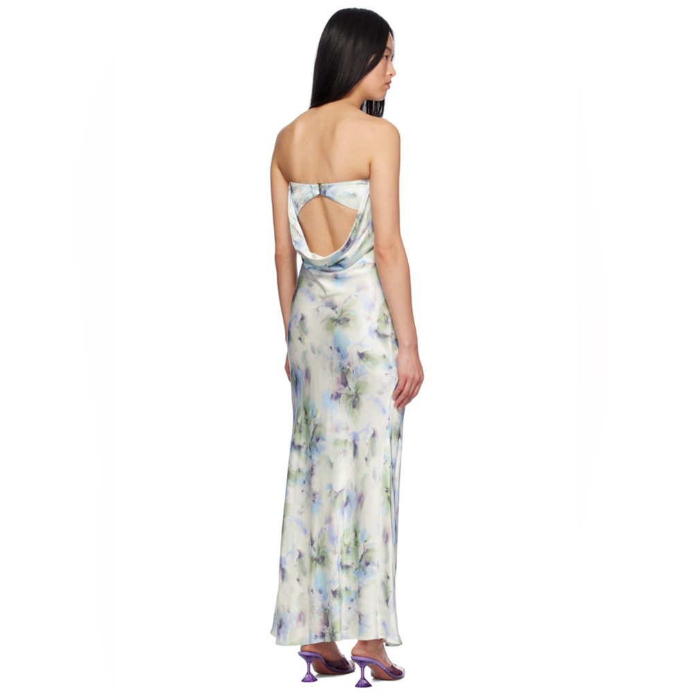 NWT BEC + BRIDGE Strapless Watercolor Moondance Maxi Dress Size 8 - Picture 4 of 8